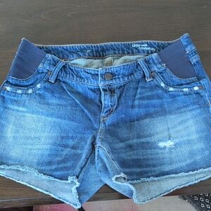 GAP maternity Women's Blue Jean Shorts